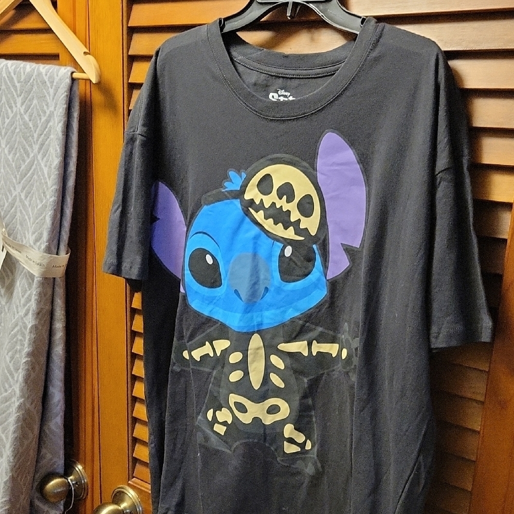 Disney Faded Black Stitch Graphic T-Shirt Size XL